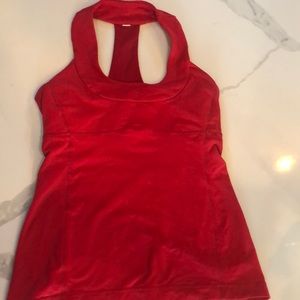 Red lululemon racerback tank